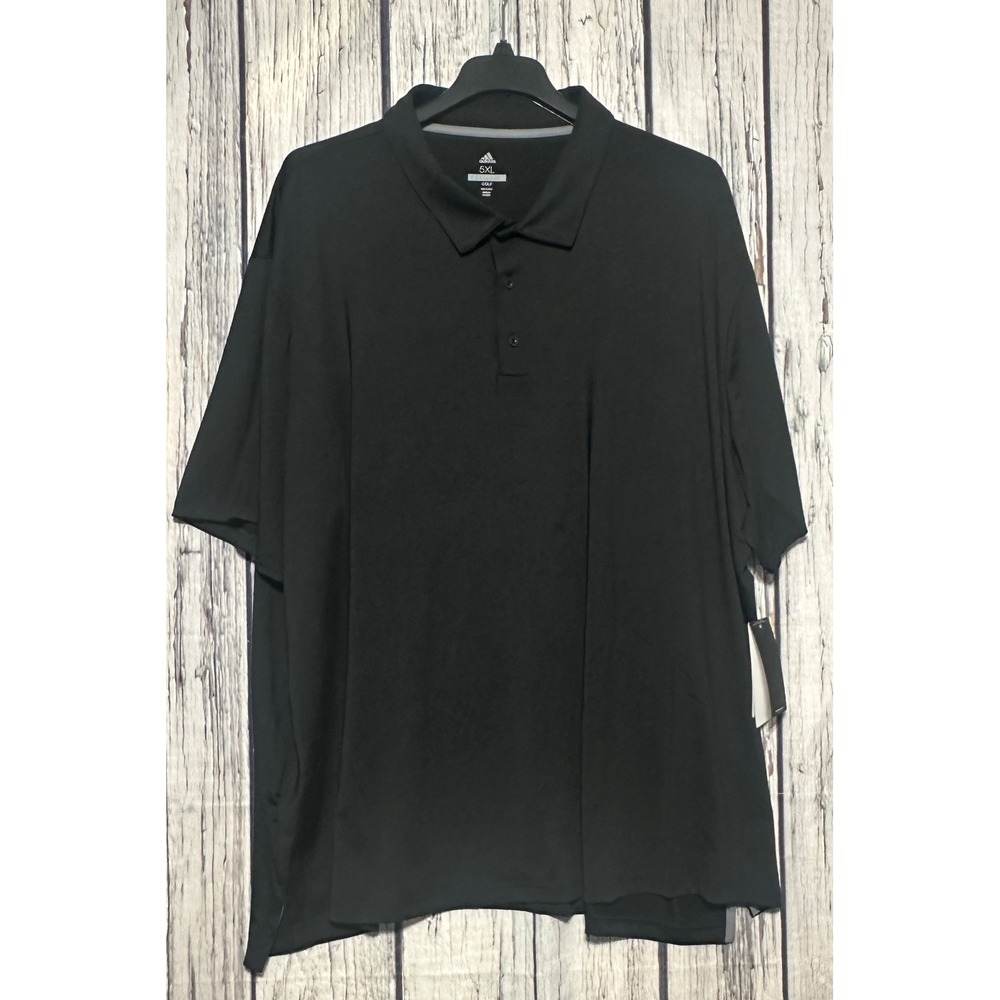 Adidas Golf Ultimate365 Polo‎ Shirt Mens 5XL Black Short Sleeve UPF 50+ Stretch